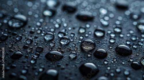 Black with water drops.
