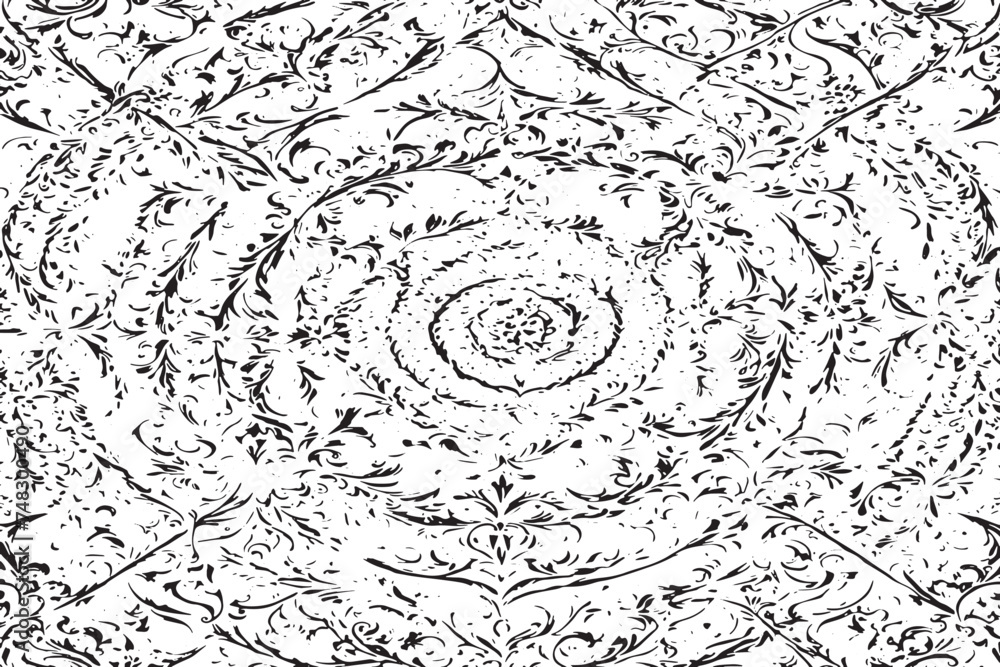 black texture on white background, vector image black and white