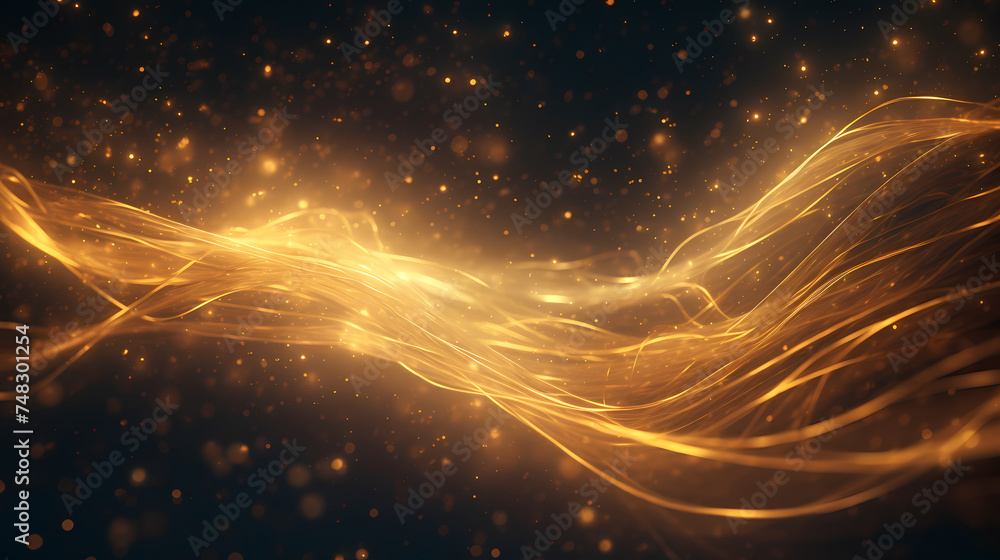 Obraz premium Magical abstract background with sparkling light trails