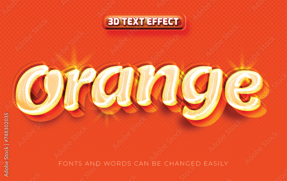 Orange 3d editable juice text effect style Orange 3d editable juice text effect style