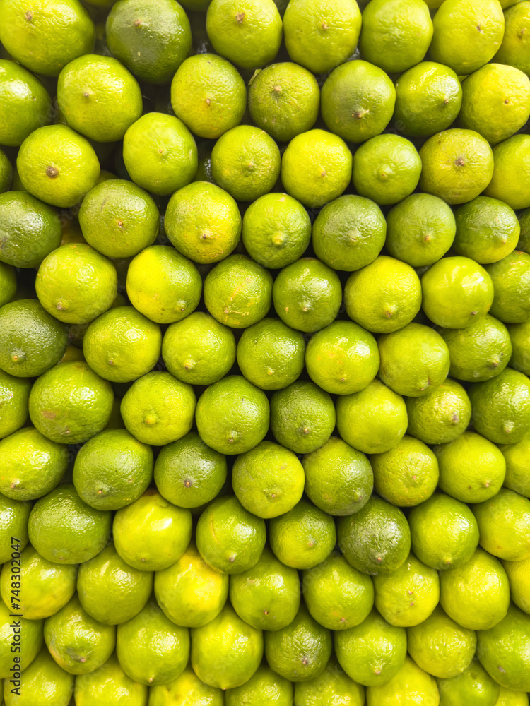 Background with green lemons