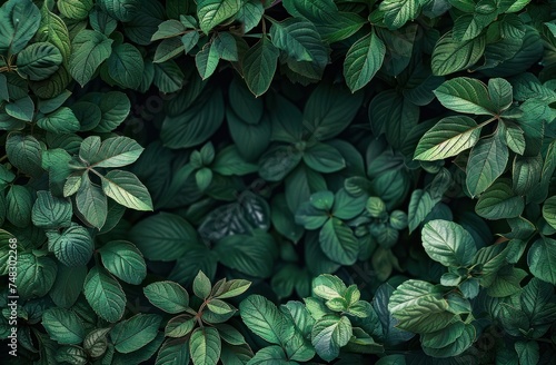 a green frame that creates a decorative frame of leaves