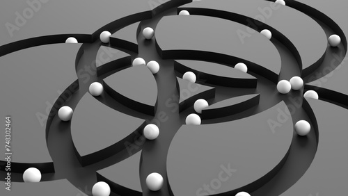 Photos spheres rolling satisfying organization 3d animation loop