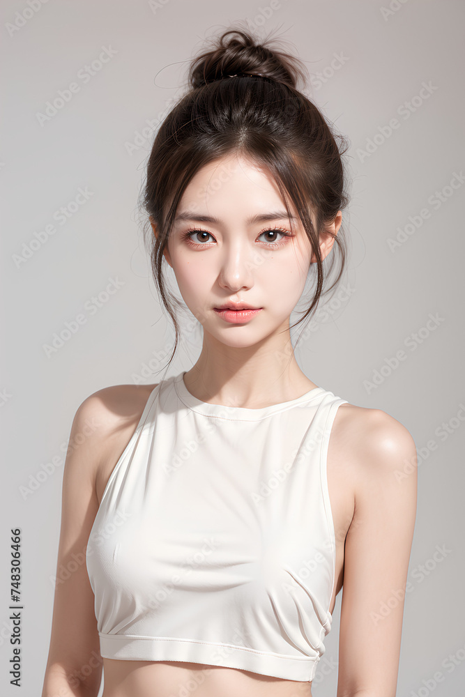 Gorgeous Young Female Model - Fashion or Cosmetics Model - Beauty with Perfect Fine Features - Beautiful Smooth Hair Gorgeous Young Female Model - Fashion or Cosmetics Model - Beauty with Perfect Fine Features - Beautiful Smooth Hair