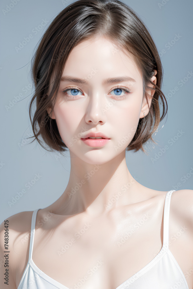 Gorgeous Young Female Model - Fashion or Cosmetics Model - Beauty with Perfect Fine Features - Beautiful Smooth Hair Gorgeous Young Female Model - Fashion or Cosmetics Model - Beauty with Perfect Fine Features - Beautiful Smooth Hair