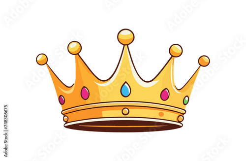 golden crown isolated on white