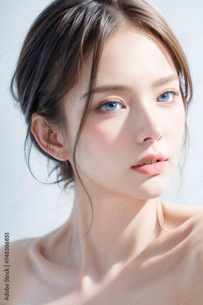Gorgeous Young Female Model - Fashion or Cosmetics Model - Beauty with Perfect Fine Features - Beautiful Smooth Hair Gorgeous Young Female Model - Fashion or Cosmetics Model - Beauty with Perfect Fine Features - Beautiful Smooth Hair