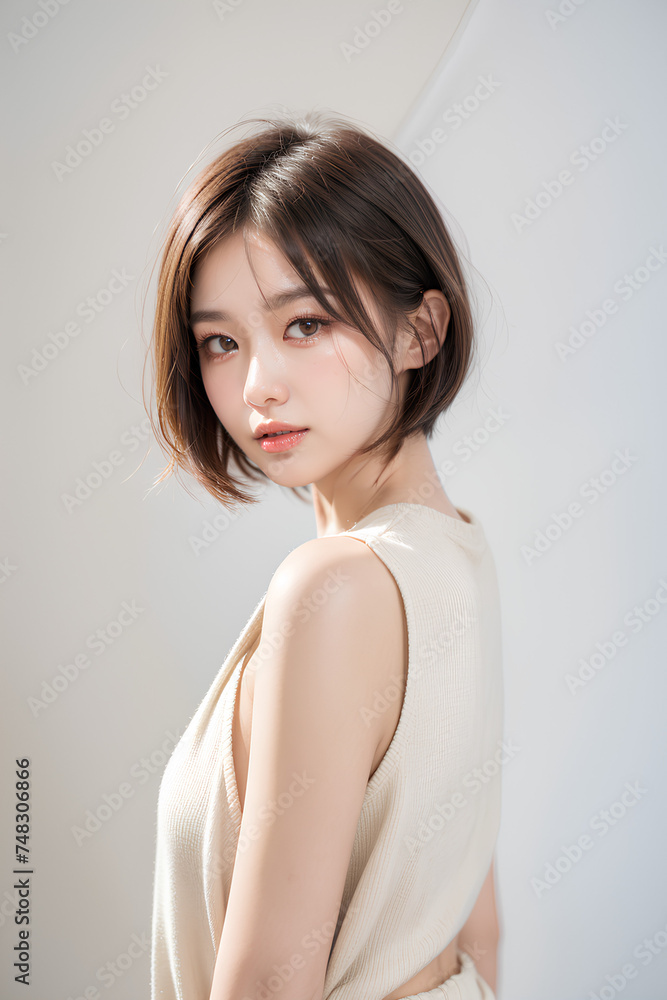 Gorgeous Young Female Model - Fashion or Cosmetics Model - Beauty with Perfect Fine Features - Beautiful Smooth Hair Gorgeous Young Female Model - Fashion or Cosmetics Model - Beauty with Perfect Fine Features - Beautiful Smooth Hair