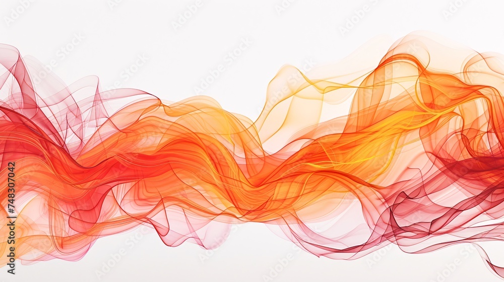 Abstract orange and red waves on a white background Abstract orange and red waves on a white background