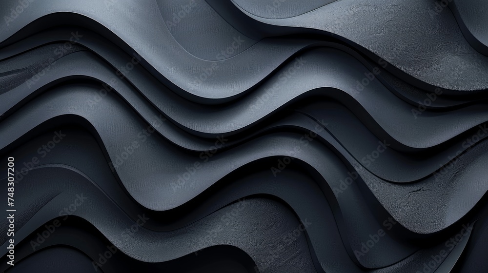 Stylish Product Backdrop - Wavy Black Background for Studio Advertising Generative AI Stylish Product Backdrop - Wavy Black Background for Studio Advertising Generative AI