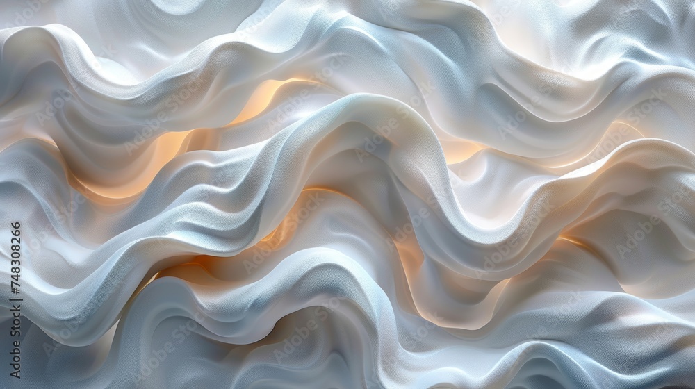 Fototapeta premium Swirling Monochromatic Waves Abstract Background Generative AI