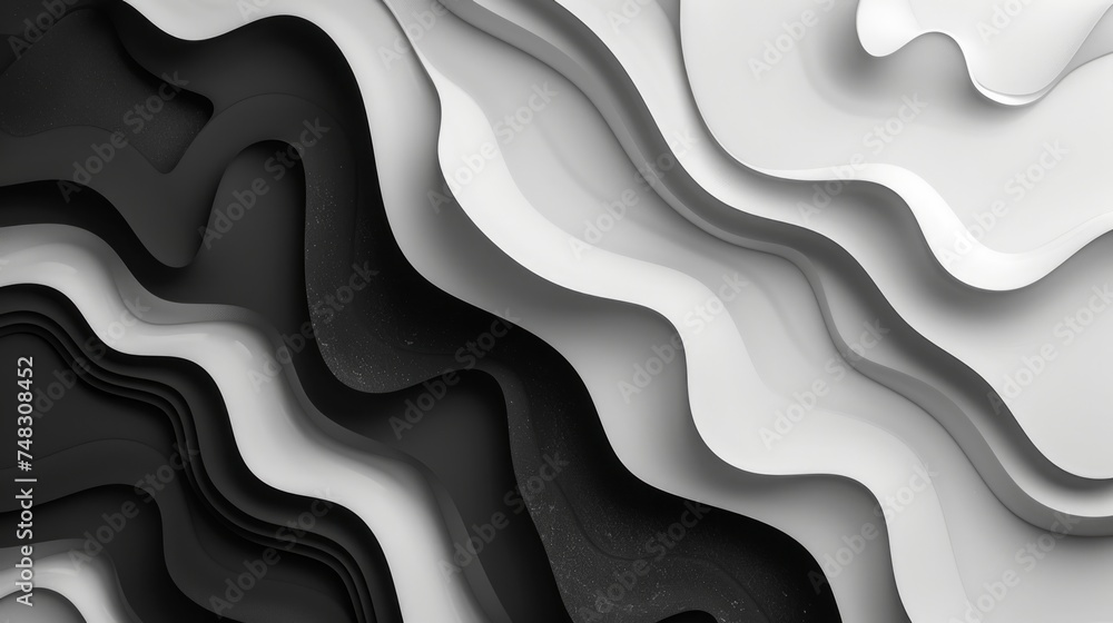 Black and White Wavy Optical Illusion Wallpaper Generative AI Black and White Wavy Optical Illusion Wallpaper Generative AI