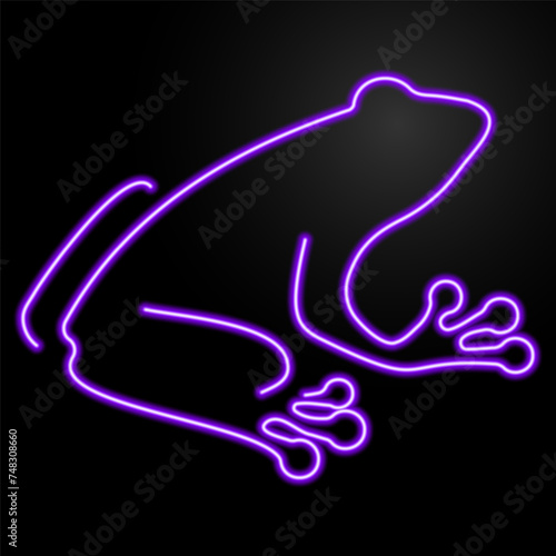 toad neon sign, modern glowing banner design, colorful modern design trend on black background. Vector illustration.