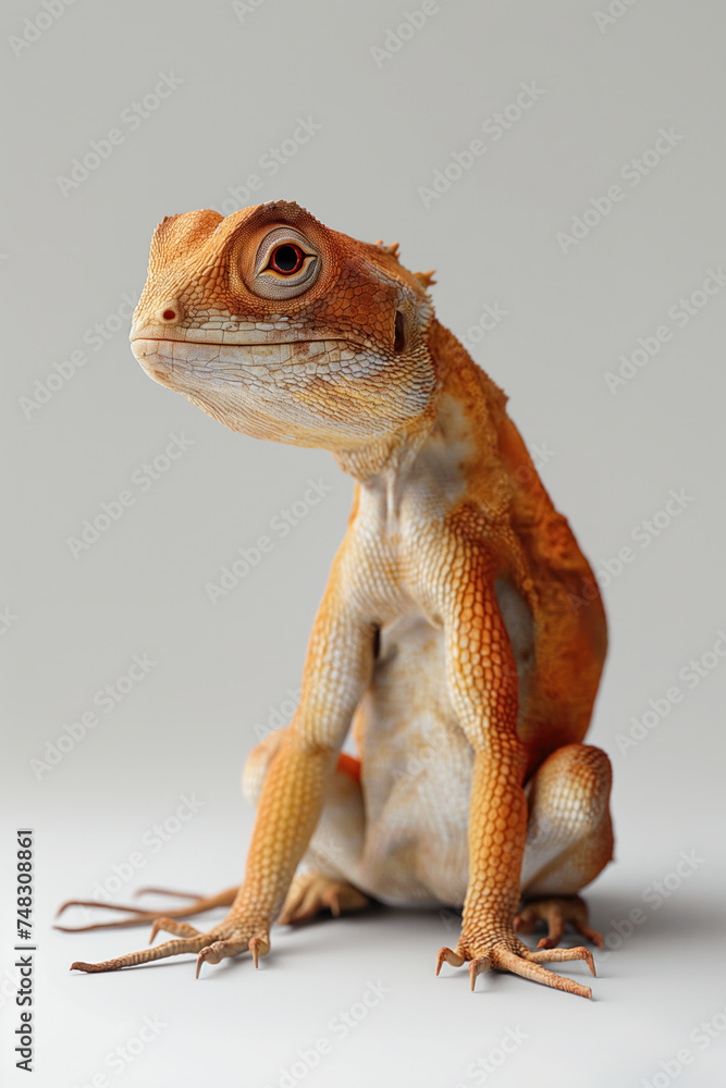 Obraz premium Chameleon Iguana lizard isolated