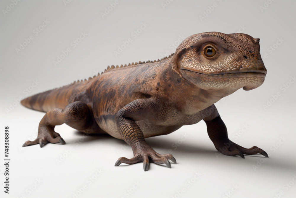 Fototapeta premium Chameleon Iguana lizard isolated