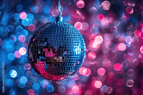 ball in disco lighting and shining
