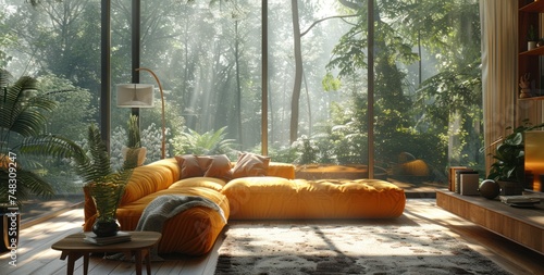 Modern indoor design studio in the woods gives your home a fresh, natural look