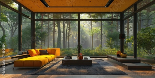 Modern indoor design studio in the woods gives your home a fresh, natural look