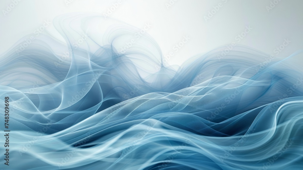 Blue Abstract Wave Background for Styling Generative AI