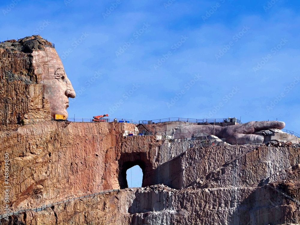 The Crazy Horse Monument in South Dakota