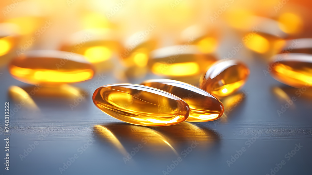Yellow fish oil, advertising shoot Yellow fish oil, advertising shoot