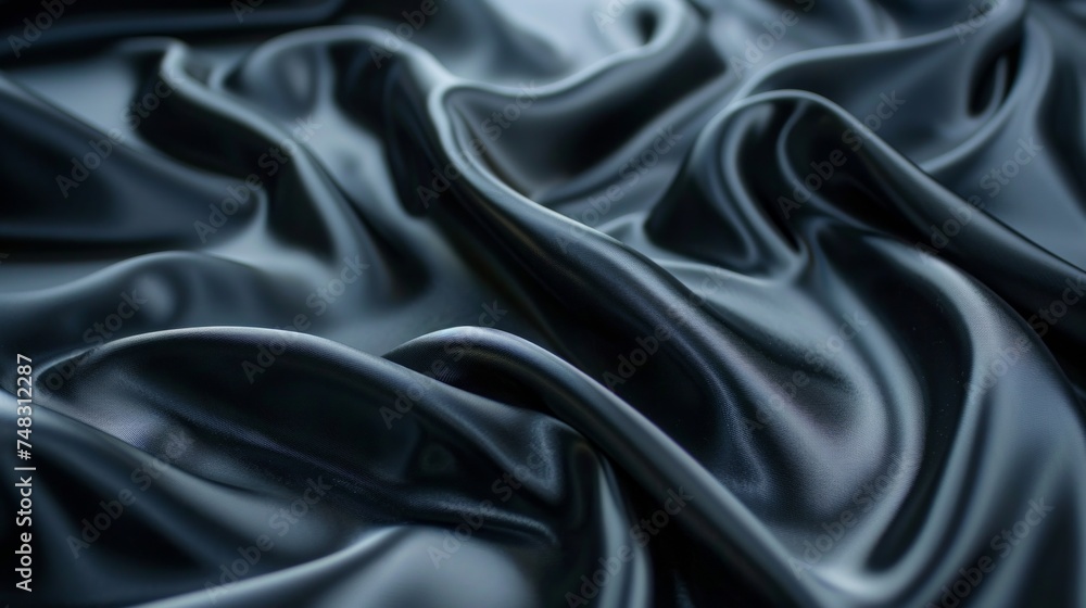 Obraz premium Stylish Black Satin Fabric and High-Tech Styling Tool Generative AI