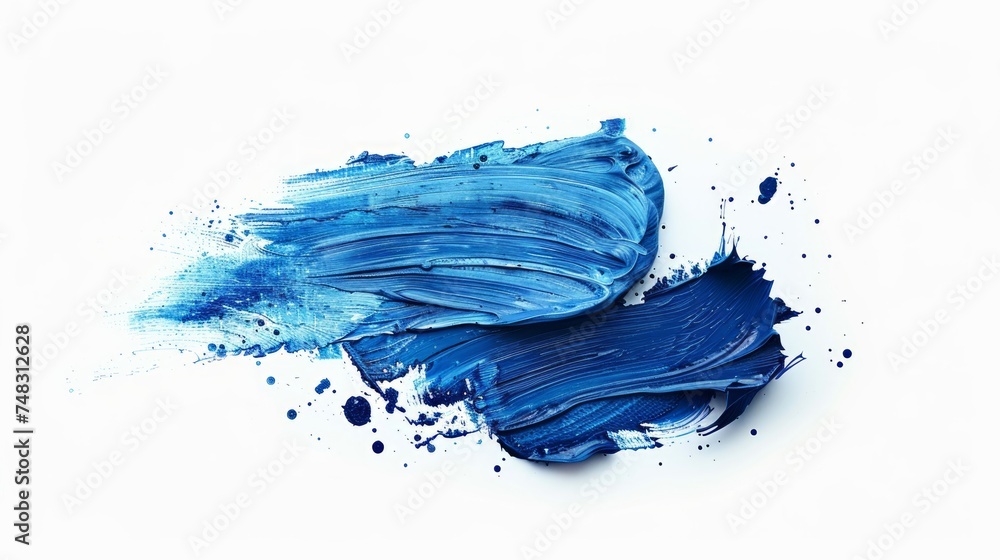 Grunge Paint Texture Design with Blue Brush Stroke Generative AI Grunge Paint Texture Design with Blue Brush Stroke Generative AI