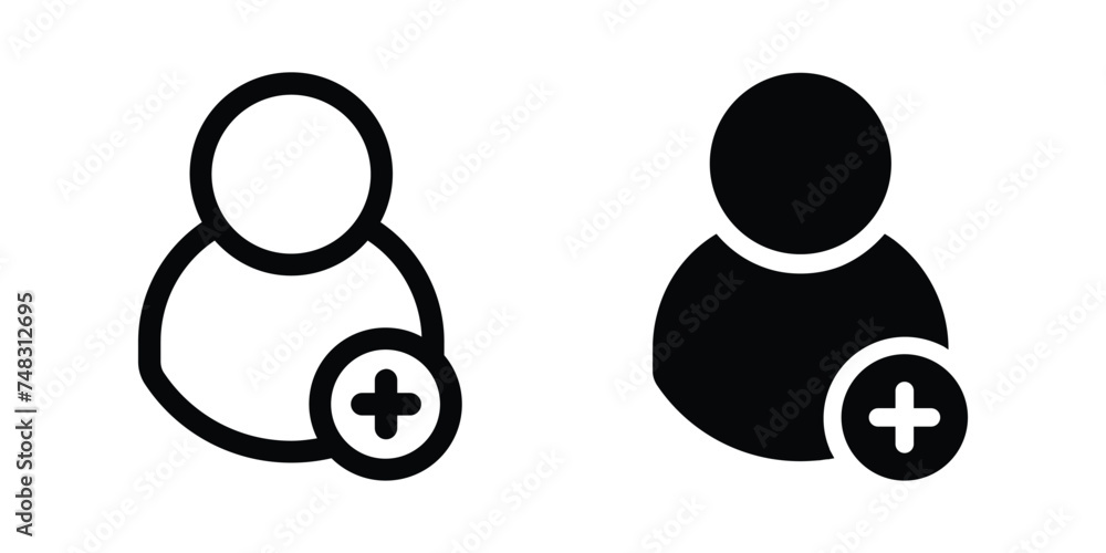 Add User icon. flat illustration of vector icon Add User icon. flat illustration of vector icon