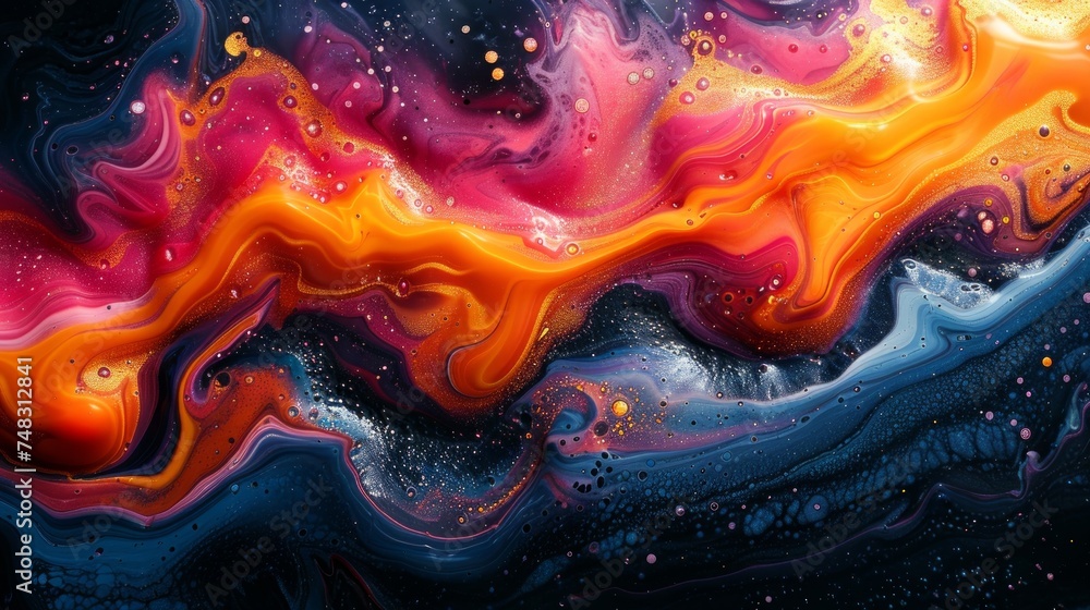 Vibrant Abstract Liquid Painting Texture Generative AI Vibrant Abstract Liquid Painting Texture Generative AI