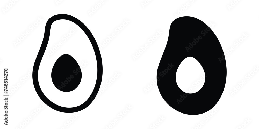 Avocado icon. flat illustration of vector icon Avocado icon. flat illustration of vector icon