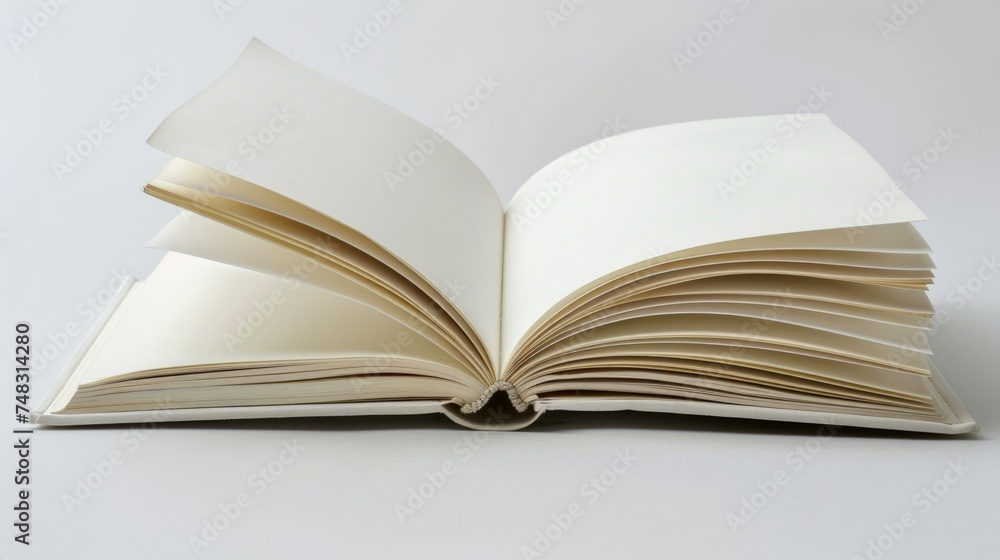White Notebook on a White Background Generative AI White Notebook on a White Background Generative AI