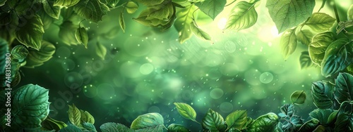 green leaves background