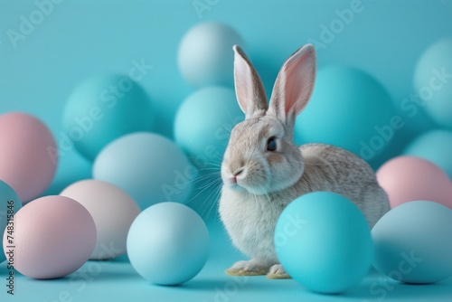 easter bunnies and easter eggs