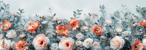 flowers arrangement on a white background