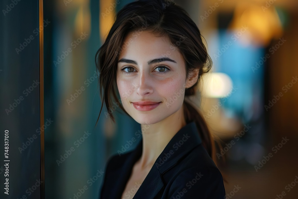 Obraz premium Modern office portrait Confident businesswoman with a determined expression
