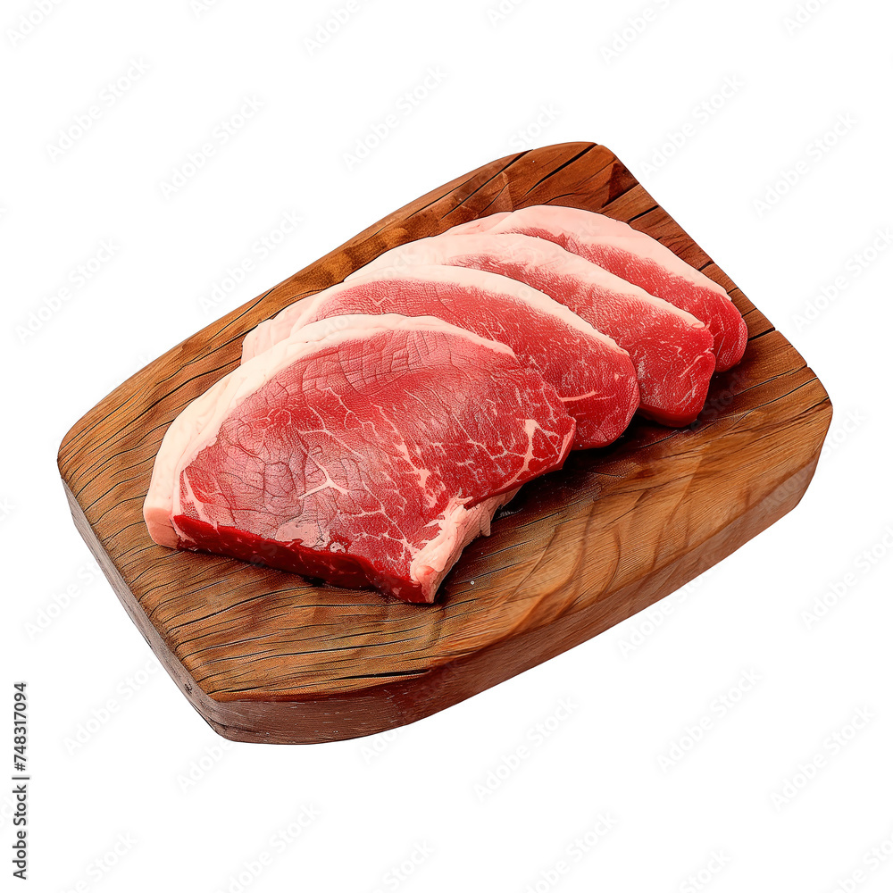 AI Generated Image: Brazilian Picanha on a Rustic Wooden Board With Transparent Background AI Generated Image: Brazilian Picanha on a Rustic Wooden Board With Transparent Background