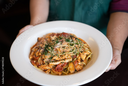 Foto pasta with meat