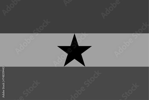 Ghana flag original black and white