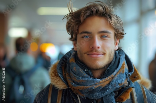 smiling student on campus