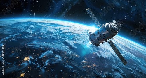 spacecraft orbiting a planet on the surface of the earth