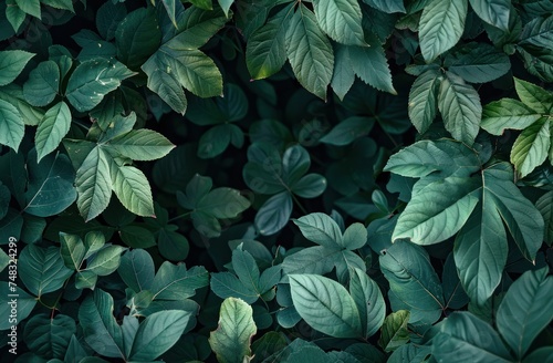 square frame in green leaves