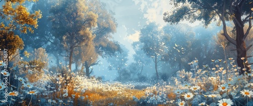 wild white daisies wallpaper