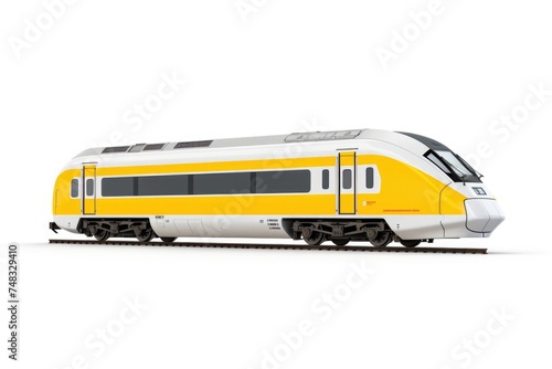 Passenger car isolated on white background with focus stacking.
