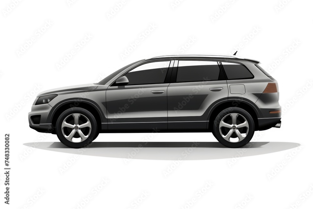 Isolated metallic SUV on white background easily removable. Isolated metallic SUV on white background easily removable.