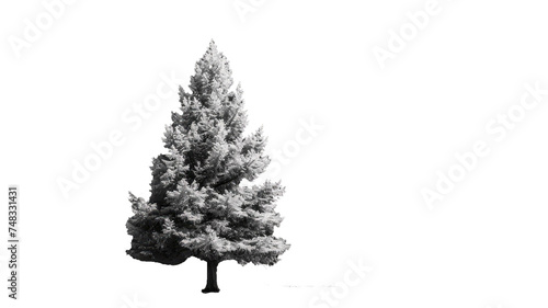 Grey black and white pine tree bassic christmas tree photo