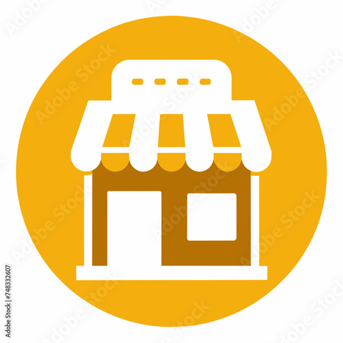 Shopping store logo. Online Shop Logo Design. Marketplace vector icon. online sme shop or store symbol in black color. small business outlet sign for apps and web ui design. Vector illustration