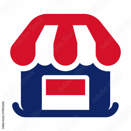 Shopping store logo. Online Shop Logo Design. Marketplace vector icon. online sme shop or store symbol in black color. small business outlet sign for apps and web ui design. Vector illustration