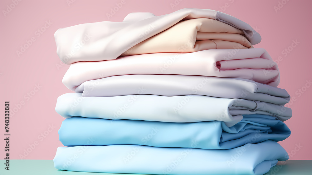 A stack of clean towels A stack of clean towels