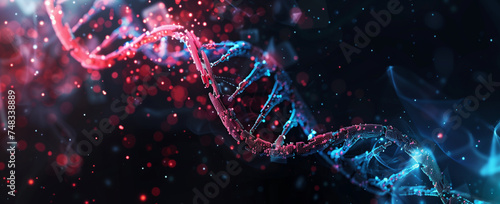 gene structure 3d illustration
