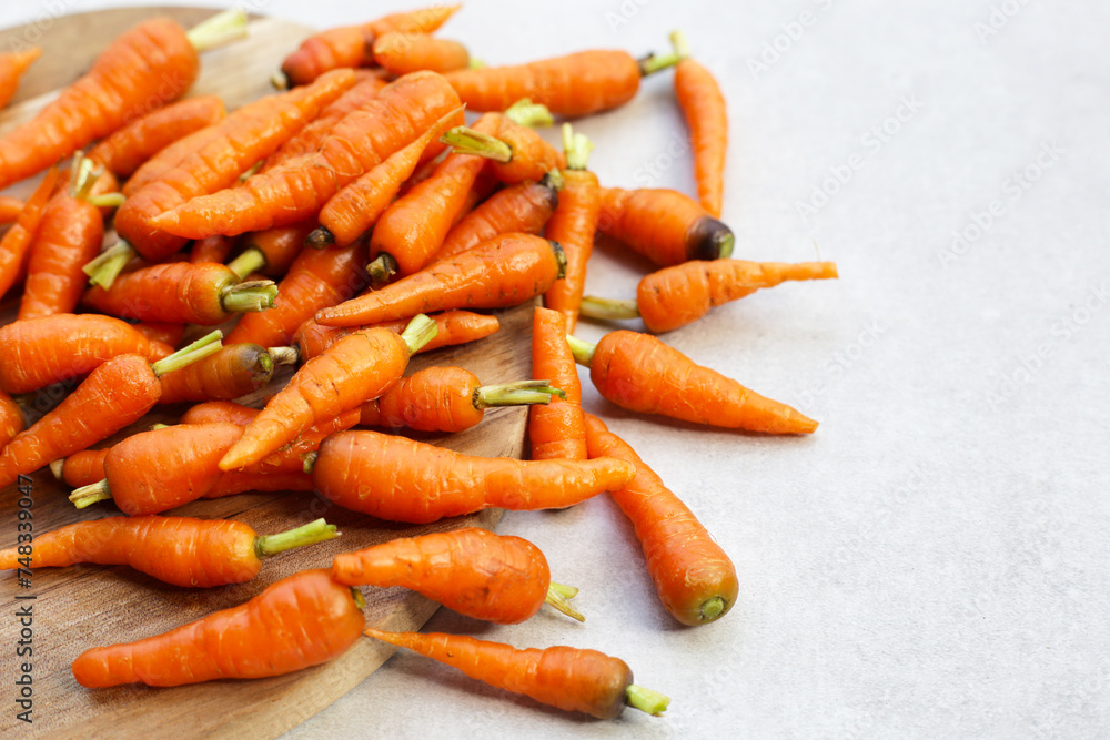 Fresh baby carrot, Excellent source of vitamin A and beta-carotene Fresh baby carrot, Excellent source of vitamin A and beta-carotene